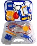 Игрален комплект Raya Toys - Чичо доктор в куфарче, син - 4t