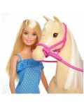 Игрален комплект Mattel Barbie - Барби и конче за езда - 3t