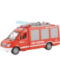Детска играчка Raya Toys - Пожарна кола City Rescue със стълба, музика и светлини - 1t