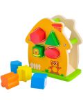 Игрален комплект Acool Toy - Дървена къщичка с животни, сортер - 1t