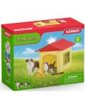 Игрален комплект Schleich Farm World - Жълта кучешка колибка - 2t