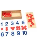 Игрален комплект Smart Baby - Дървени цифри, жетони, карти - 1t