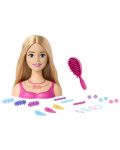 Игрален комплект Barbie - Манекен за прически с аксесоари - 4t