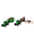 Игрален комплект Kruzzel - Ферма с животни и 2 селскостопански коли - 4t
