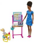 Игрален комплект Barbie You can be anything - Учителка с черна коса и лаптоп - 2t