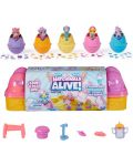 Игрален комплект Hatchimals Alive! - Кутия с яйца и фигурки, жълто/розово - 5t