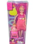 Игрален комплект Raya Toys - Бременна кукла Fashion Girl, с момиченце, асортимент - 2t
