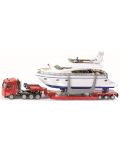 Метална играчка Siku Super - Камион с ремарке и яхта, 1:87 - 1t