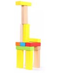 Игра с дървени блокчета Pino - Цветна Дженга - 3t