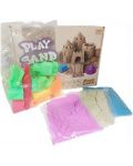 Игрален комплект Play Sand - Кинетичен пясък, замъци - 2t
