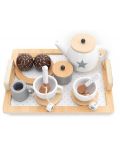 Игрален комплект Ginger Home - Дървен сет за чай, бяло-сив - 7t