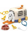 Игрален комплект Raya Toys - Кученце с клетка на колела - 1t