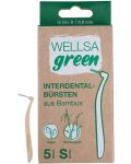 Wellsamed Wellsagreen Интердентални четки от бамбук, Размер S, 0.8 mm, 5 броя - 1t
