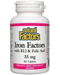 Iron Factors, 90 таблетки, Natural Factors - 1t