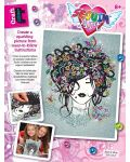 Творчески комплект KSG Crafts - Изкуство с пайети, Момиче с цветя - 1t