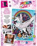 Творчески комплект Sequin Art - Изкуство с пайети, Летящ еднорог - 2t