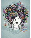 Творчески комплект KSG Crafts - Изкуство с пайети, Момиче с цветя - 2t
