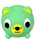 Пищяща гумена играчка Sankyo Toys - Jabber Ball, коте, зелено - 3t