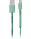 Кабел Fresh N Rebel - USB-A/Lightning, 1.5 m, зелен - 1t