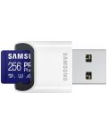 Карта памет Samsung - PRO Plus, 256GB, microSDXC + USB четец - 2t