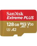Карта памет SanDisk - Extreme PLUS, 128GB, microSDXC, Class10 + адаптер - 2t