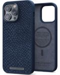 Калъф Njord - Salmon Leather MagSafe, iPhone 14 Pro Max, син - 2t