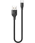 Кабел Xmart - Warrior, USB-A/USB-C, 1 m, черен - 1t