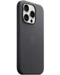 Калъф Apple - FineWoven MagSafe, iPhone 15 Pro, черен - 2t