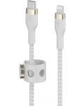 Кабел Belkin - Boost Charge, USB-C/Lightning, Braided silicone, 3 m, бял - 1t