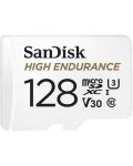 Карта памет SanDisk - High Endurance, 128GB, microSDXC, Class10 + адаптер - 1t