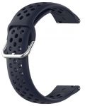 Каишка Techsuit - W004, Galaxy Watch/Huawei Watch, 20 mm, тъмносиня - 1t