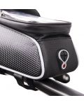 Калъф Forever - Bike Frame Bag Shield, 9x16 cm, черен - 3t