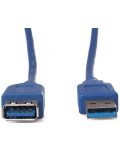 Кабел VCom - CU302, USB-A/USB-A, 1.5 m, син - 3t