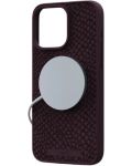 Калъф Njord - Salmon Leather MagSafe, iPhone 15 Pro Max, кафяв - 8t
