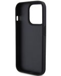 Калъф Guess - 4G Strass Triangle Metal Logo/Strap, iPhone 15 Pro, черен - 4t