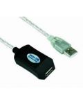 Удължителен кабел VCom - CU823, USB-A/USB-A, 10 m, сив - 1t
