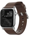 Каишка Nomad - Leather, Apple Watch 1-8/Ultra/SE, кафява/сива - 1t