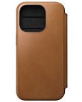 Калъф Nomad - Modern Leather Folio, iPhone 15 Pro, English Tan - 1t