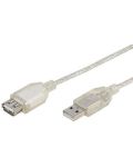Удължителен кабел Vivanco - 26794, USB-A/USB-A, 3 m, прозрачен - 1t