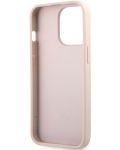 Калъф Guess - PU 4G Metal Logo, iPhone 13 Pro, розов - 5t