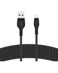 Кабел Belkin - Boost Charge, USB-A/Lightning, Braided silicone, 3 m, черен - 4t
