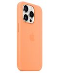 Калъф Apple - Silicone MagSafe, iPhone 15 Pro, Orange Sorbet - 2t