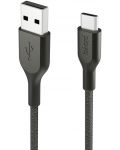 Кабел Belkin - Playa, USB-A/USB-C, braided, 1 m, черен - 1t