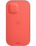 Калъф Apple - Leather Sleeve MagSafe, iPhone 12/12 Pro, Pink Citrus - 1t