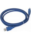 Кабел VCom - CU302, USB-A/USB-A, 1.5 m, син - 6t