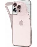 Калъф Spigen - Liquid Crystal Glitter, iPhone 14 Pro, Rose Quartz - 2t