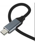 Кабел VCom - CU405M, USB-C/ USB-A, 1.8 m, черен - 6t