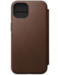 Калъф Nomad - Leather Folio MagSafe, iPhone 14 Plus, кафяв - 1t
