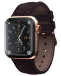 Каишка Njord - Salmon Leather, Apple Watch, 44/45 mm, кафява - 4t