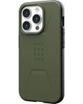 Калъф UAG - Civilian MagSafe, iPhone 15 Pro, Olive Drab - 2t